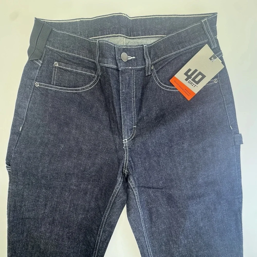 Duluth Trading Mens 40 Grit Flex Relaxed Fit Jeans Blue denim Size 32x34 NWT